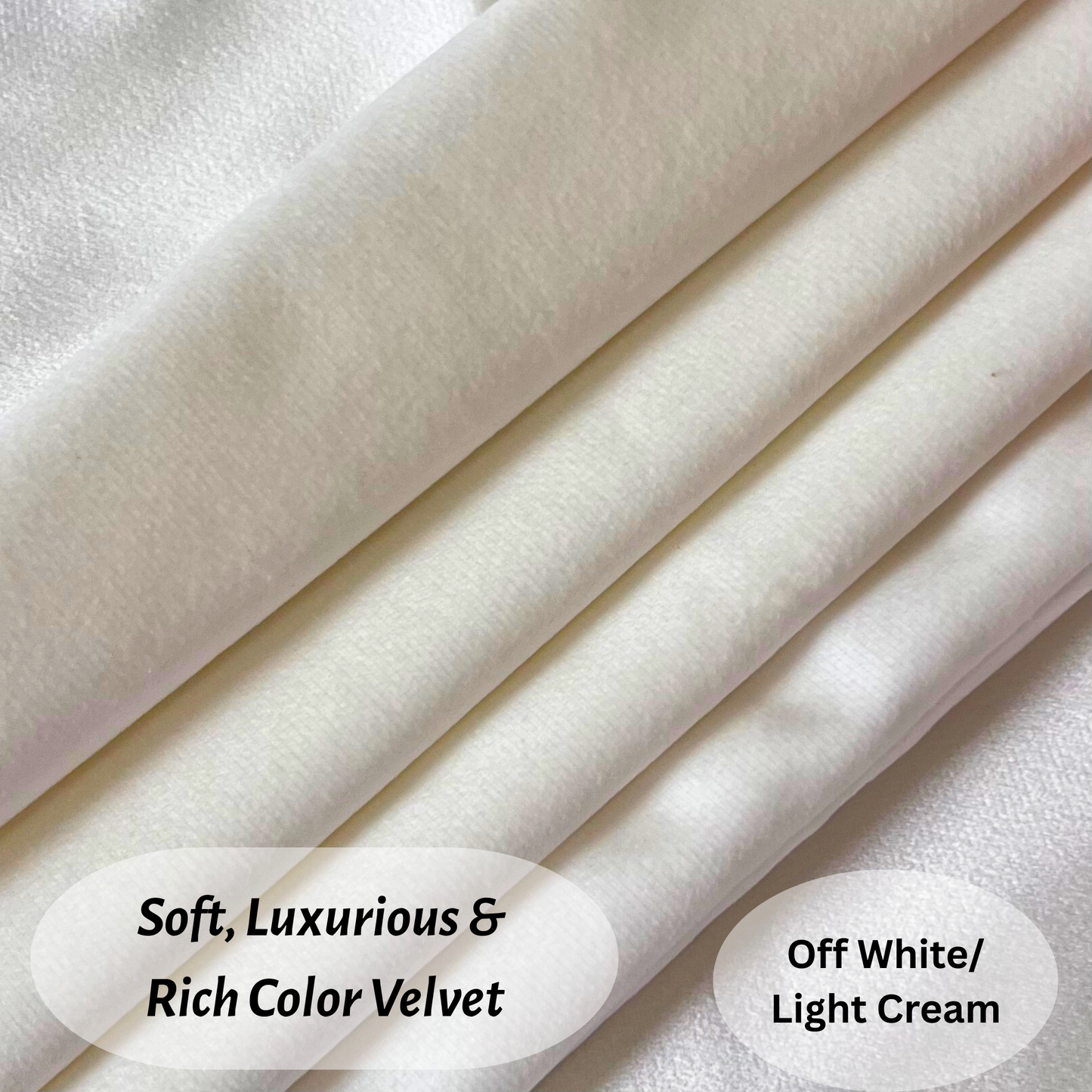FSJfam Set of 2 Velvet Off White Throw Pillow Covers - Pillowcaes for Bedroom and Livingroom Decor