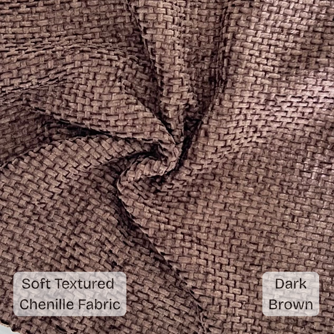 FSJfam Textured Chenille Set of 2 Dark Brown Throw Pillow Covers Pillowcases for Bedroom and Living room Decor