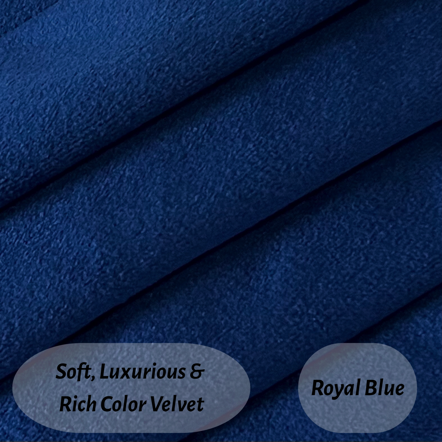 FSJfam Set Of 2 Blue Velvet Throw Pillow Covers – Soft, Modern Home Decor
