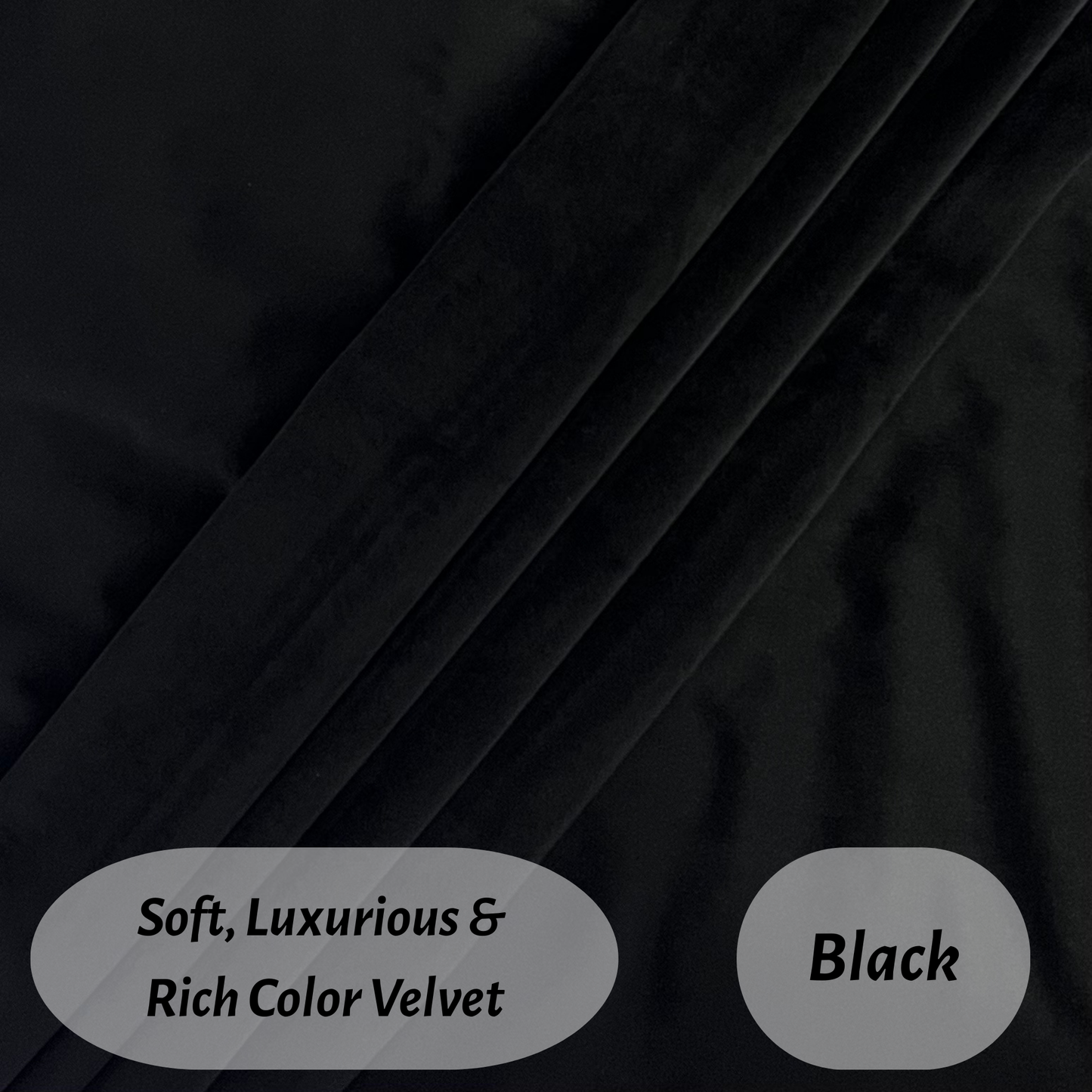 FSJfam Velvet Black Throw Pillow Covers – Set of 2 Pillowcases for Bedroom and Living room Decor