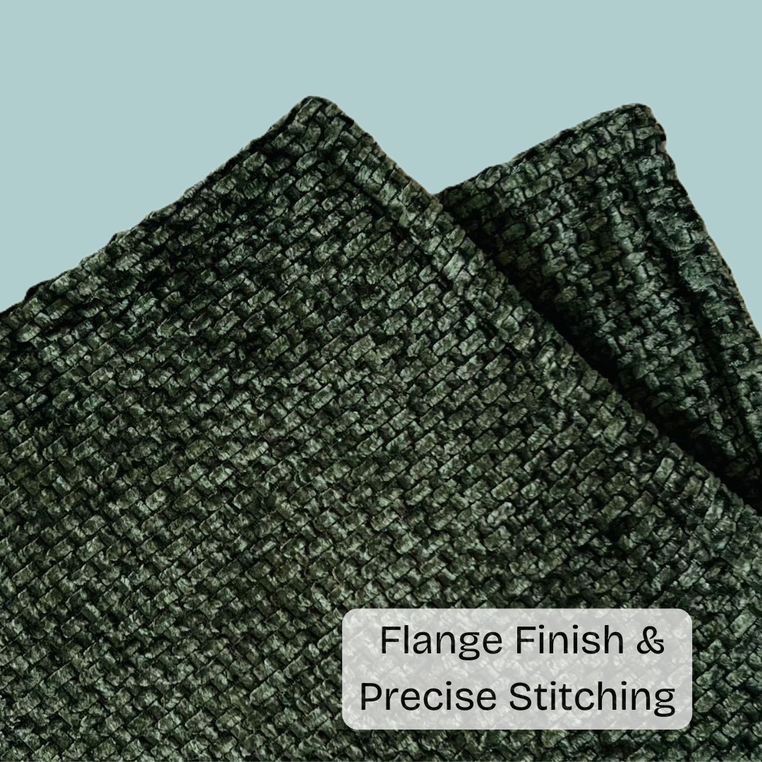 FSJfam Textured Chenille Set of 2 Deep Green Throw Pillow Covers Pillowcases for Livingroom and Bedroom Decor