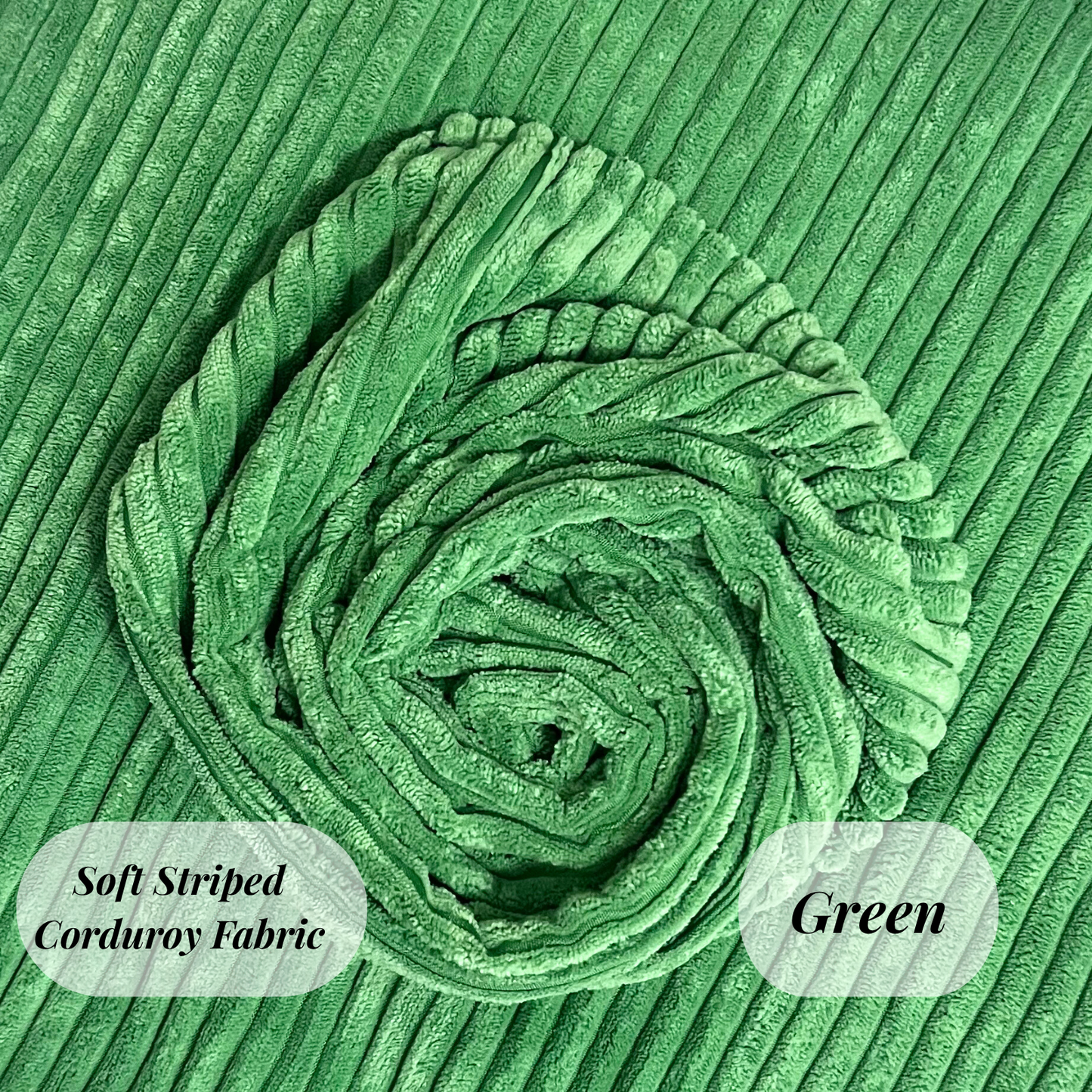 FSJfam Corduroy Throw Pillow Covers Green Set of 2 Strpied Cushion Covers For Sofa Bed Livingroom Decor