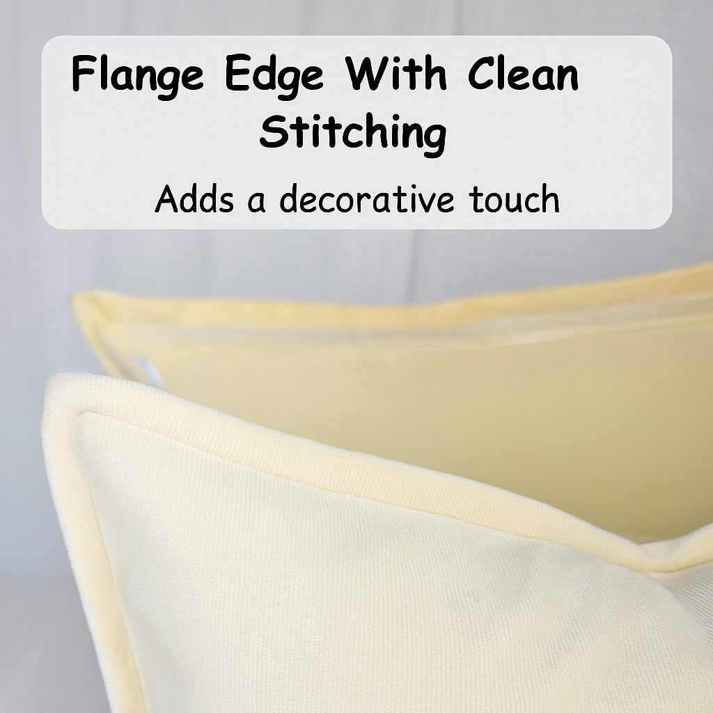 FSJfam Set of 2 Velvet Beige Throw Pillow Covers - Pillowcaes for Bedroom and Livingroom Decor