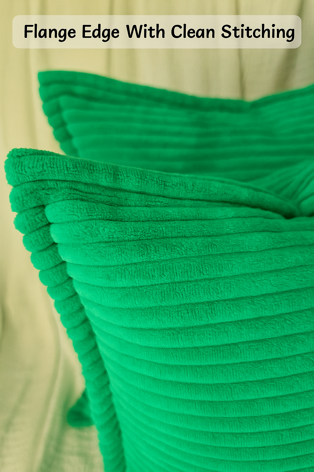 Corduroy Throw Pillowcase Set of 2 | Soft Decorative Cushion Covers for Sofa