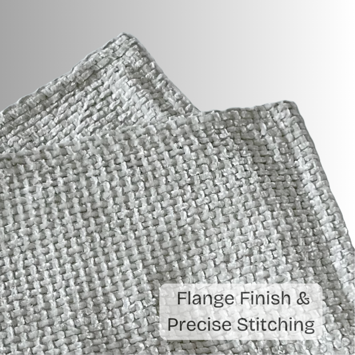 FSJfam Textured Chenille Set of 2 White Throw Pillow Covers - Pillowcase for Bedroom and Livingroom Decor