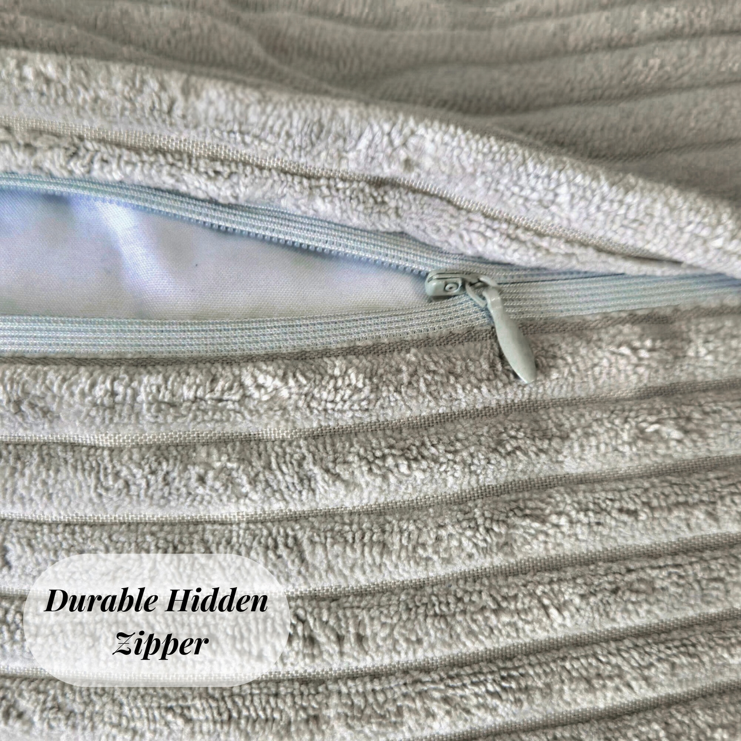 FSJfam Corduroy Throw Pillowcase Set of 2 16x16 Soft Decorative Cushion Covers for Sofa
