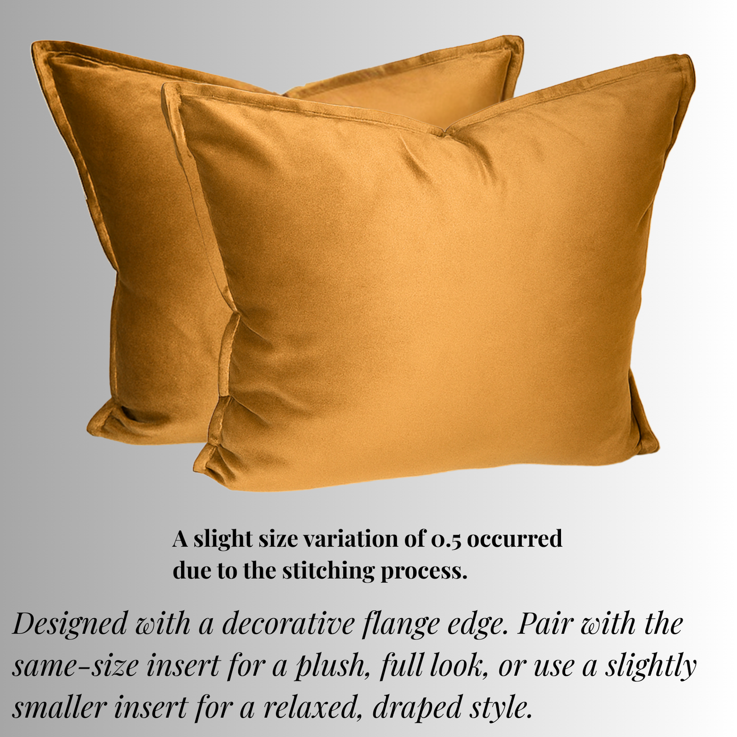 FSJfam Set of 2 Velvet Light Brown Throw Pillow Covers - Pillowcaes for Bedroom and Livingroom Decor