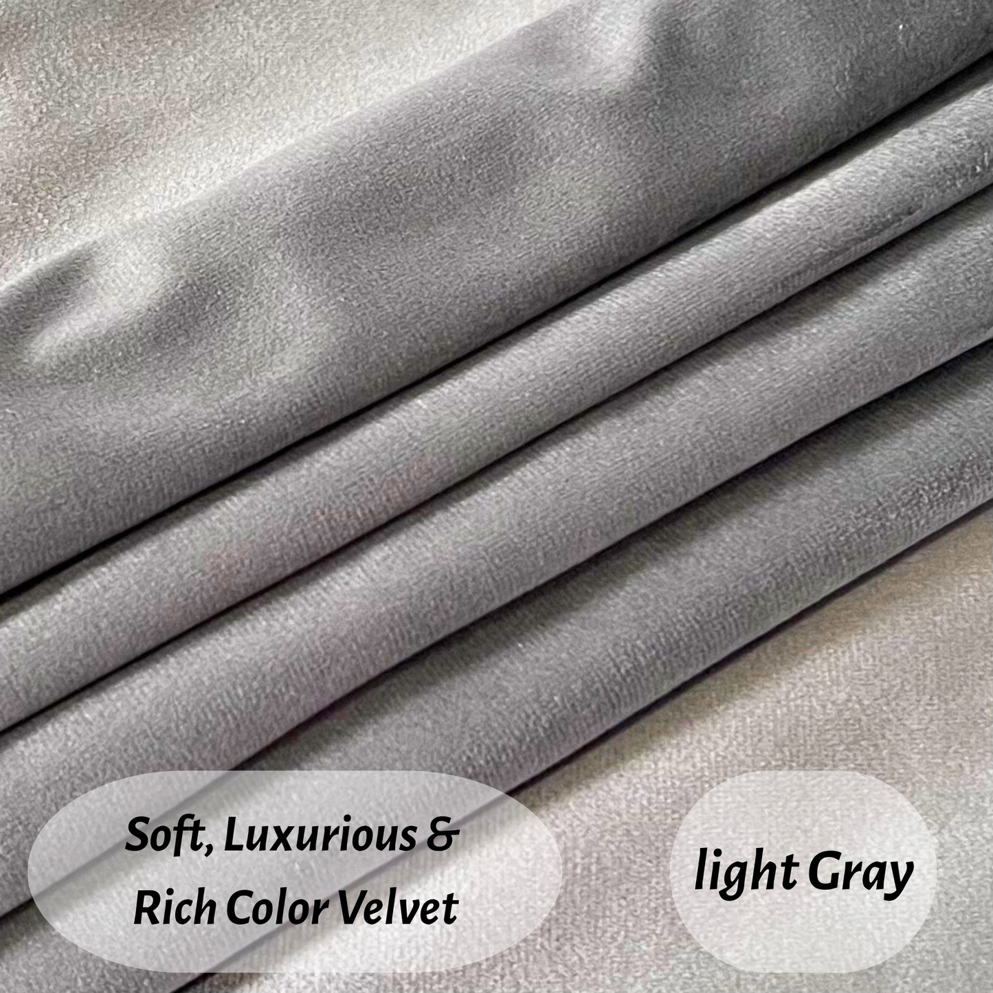 FSJfam Velvet Light Gray Throw Pillow Covers – Set of 2 Pillowcases for Bedroom and Living room Decor