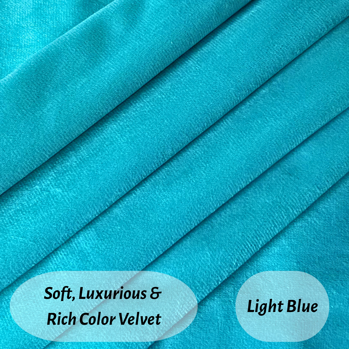 FSJfam Set of 2 Velvet Dusty/Light Blue Throw Pillow Covers - Pillowcaes for Bedroom and Livingroom Decor