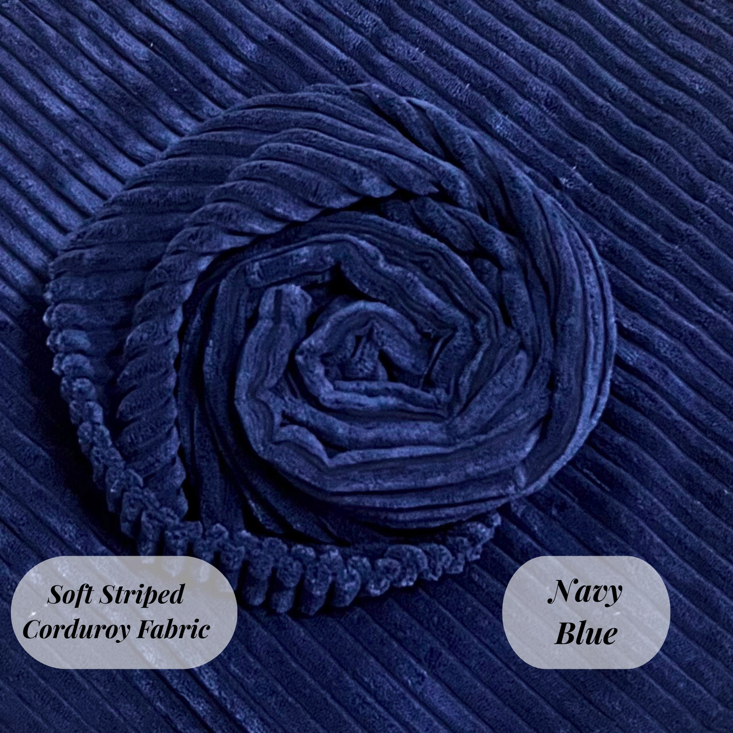 FSJfam Corduroy Midnight Blue Throw Pillow Covers – Set of 2 Pillowcases for Bedroom and Living room Decor