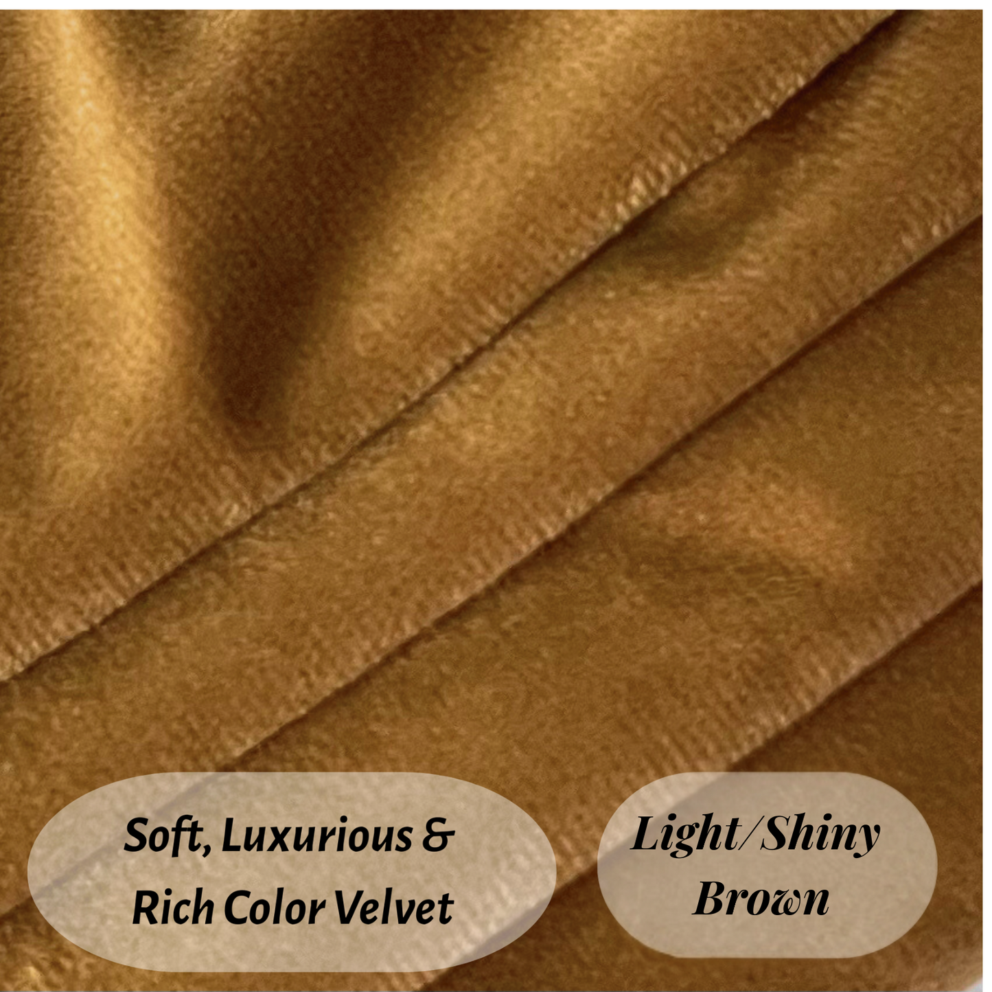 FSJfam Set of 2 Velvet Light Brown Throw Pillow Covers - Pillowcaes for Bedroom and Livingroom Decor