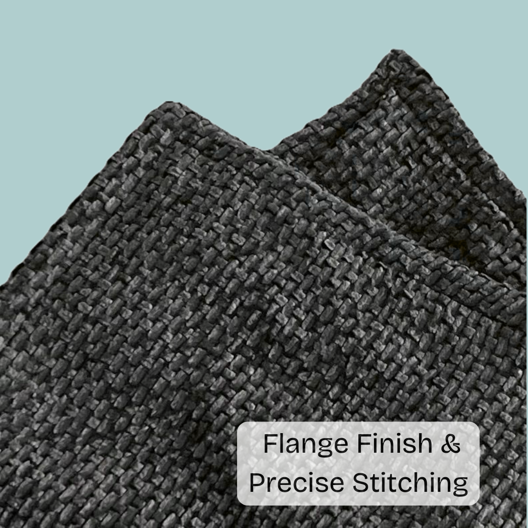 FSJfam Textured Chenille Set of 2 Charcoal Black Throw Pillow Covers Pillowcases for Livingroom and Bedroom Decor