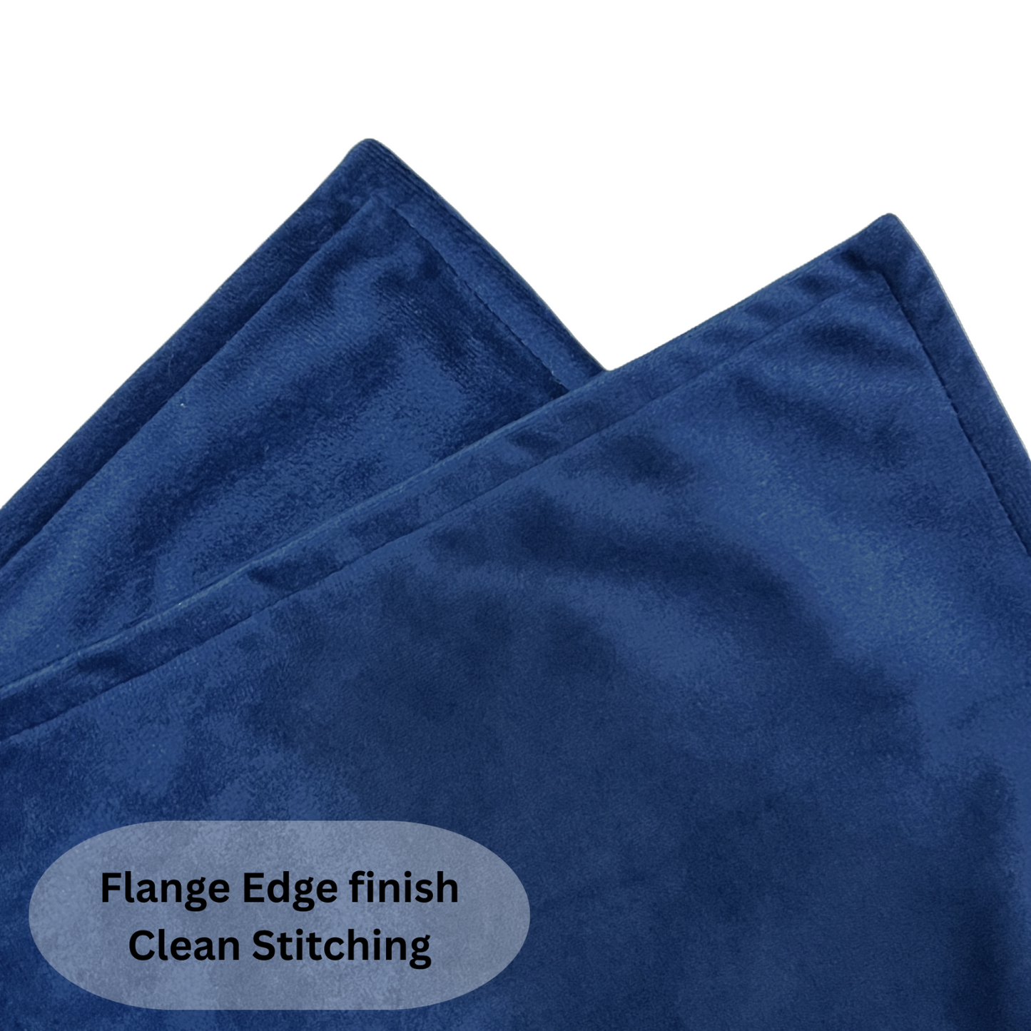 FSJfam Set Of 2 Blue Velvet Throw Pillow Covers – Soft, Modern Home Decor