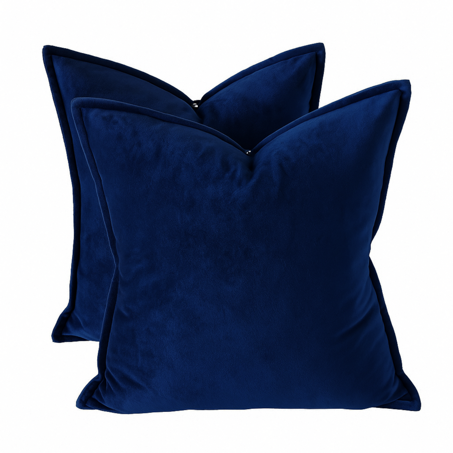 FSJfam Set Of 2 Blue Velvet Throw Pillow Covers – Soft, Modern Home Decor