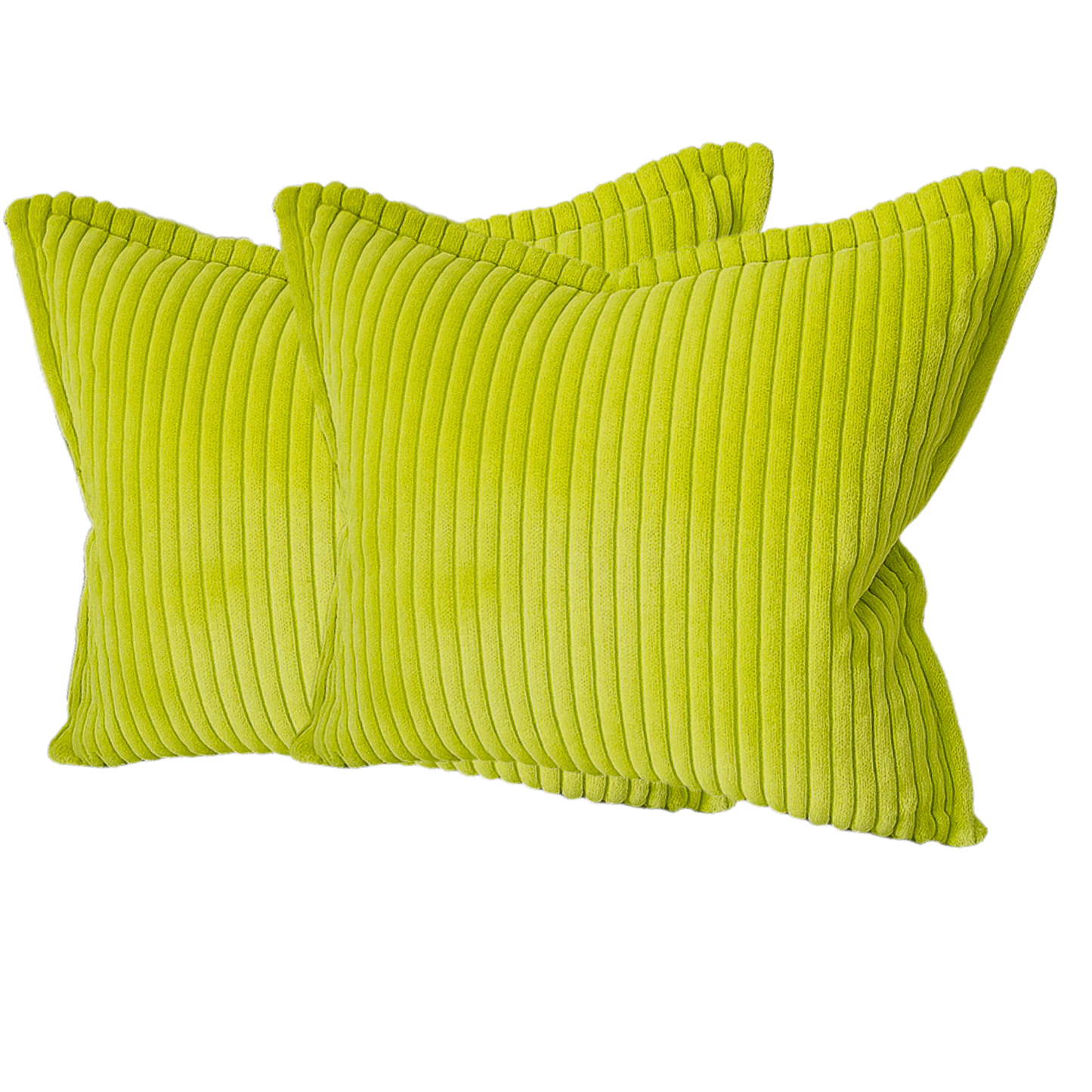 FSJfam Corduroy Throw Pillowcase Set of 2 16x16 Soft Decorative Cushion Covers for Sofa