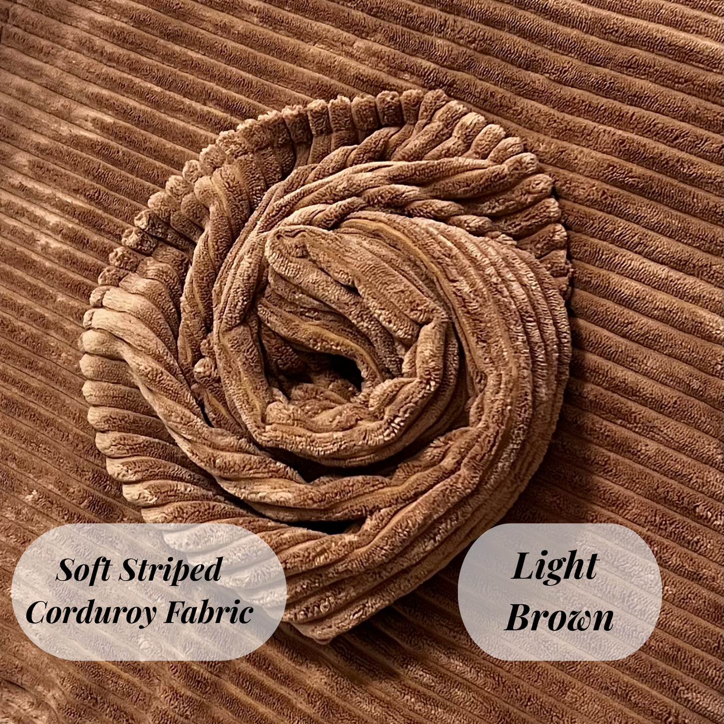 FSJfam Corduroy Throw Pillow Covers Light Brown Set of 2 Strpied Cushion Covers For Sofa Bed Livingroom Decor