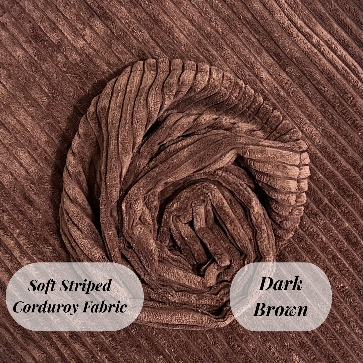 Corduroy Dark Brown Throw Pillow Covers – Set of 2 Pillowcases for Bedroom and Living room Decor